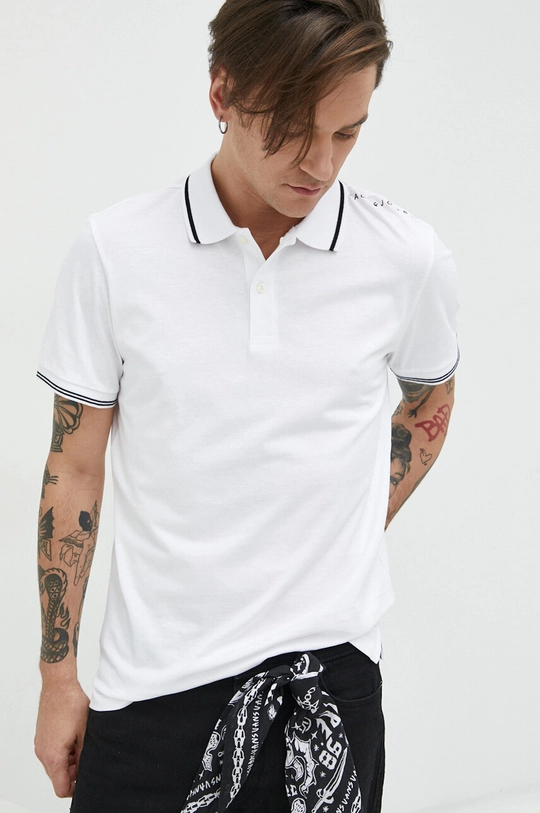 biały Jack & Jones polo bawełniane JJESTAR Męski