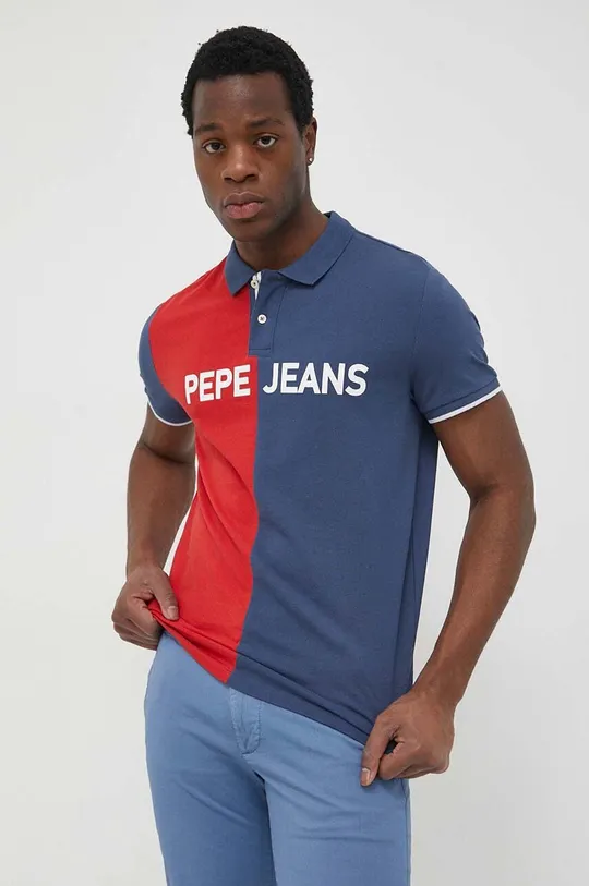 multicolor Pepe Jeans polo bawełniane Jan Męski