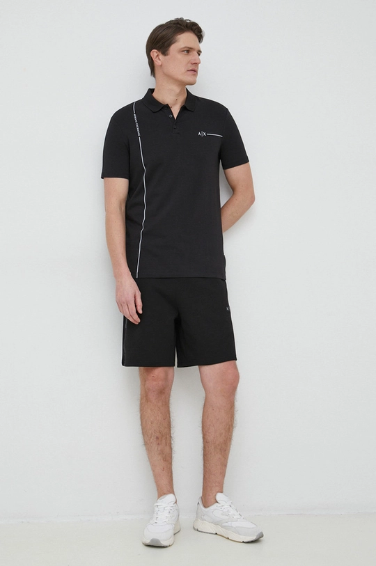 Armani Exchange polo czarny