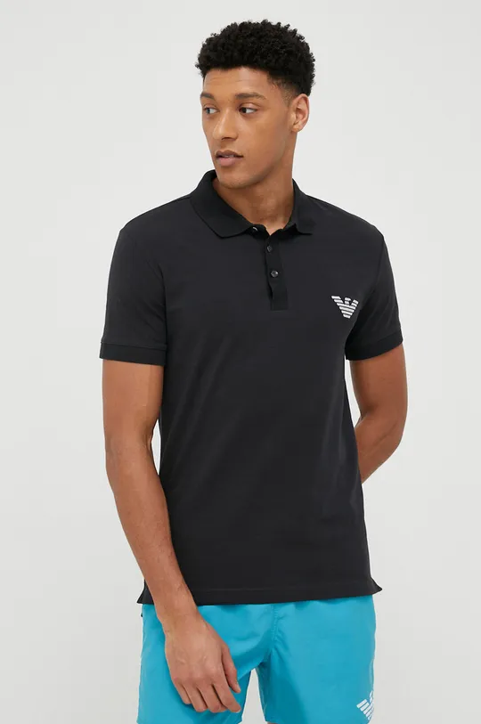 czarny Emporio Armani Underwear polo piżamowe Męski