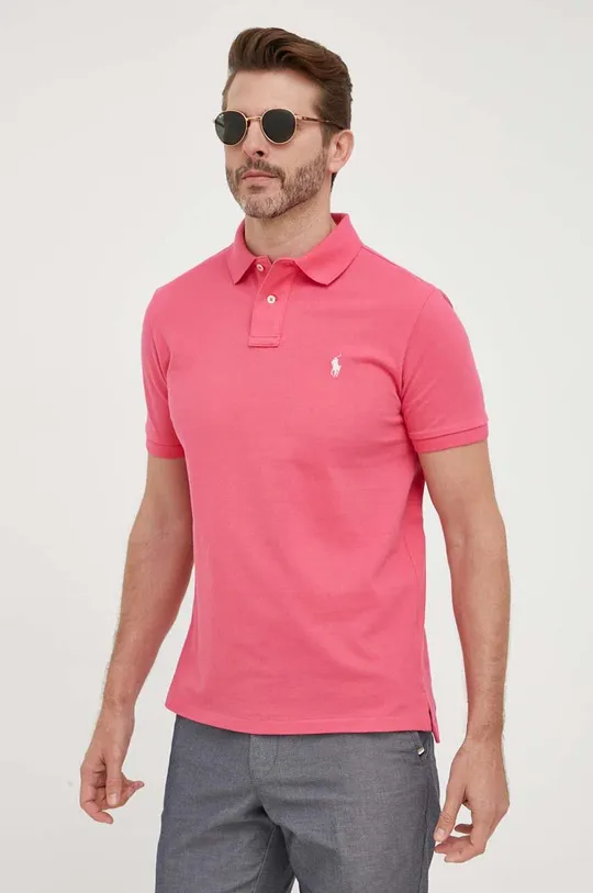 ροζ Βαμβακερό μπλουζάκι πόλο Polo Ralph Lauren