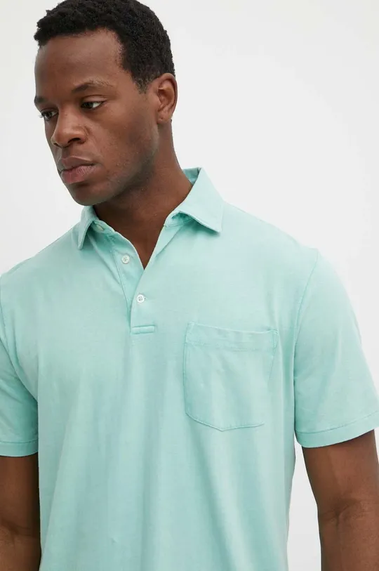 zelená Polo tričko s prímesou ľanu Polo Ralph Lauren Pánsky