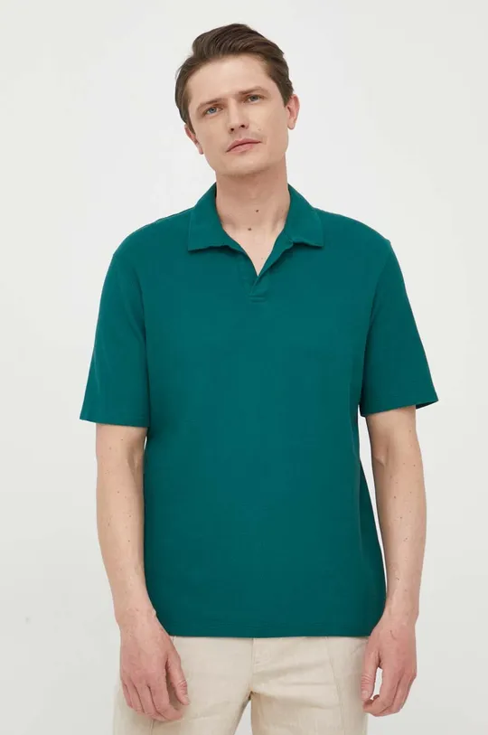 zelena Pamučna polo majica Sisley