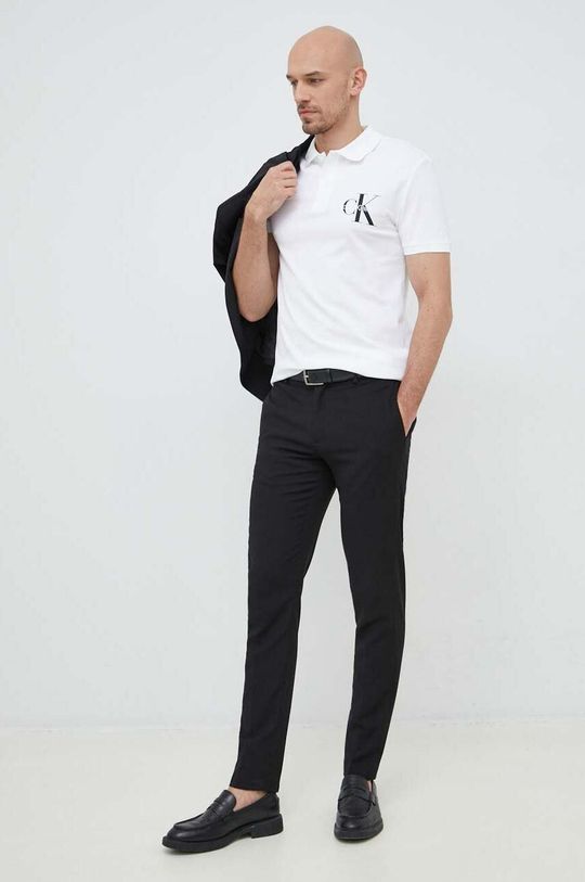 Calvin Klein Jeans polo kremowy