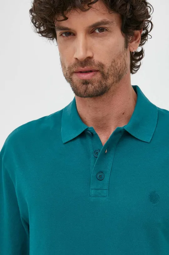 τιρκουάζ Βαμβακερό μπλουζάκι πόλο United Colors of Benetton
