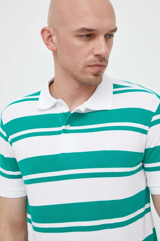 πράσινο Βαμβακερό μπλουζάκι πόλο United Colors of Benetton