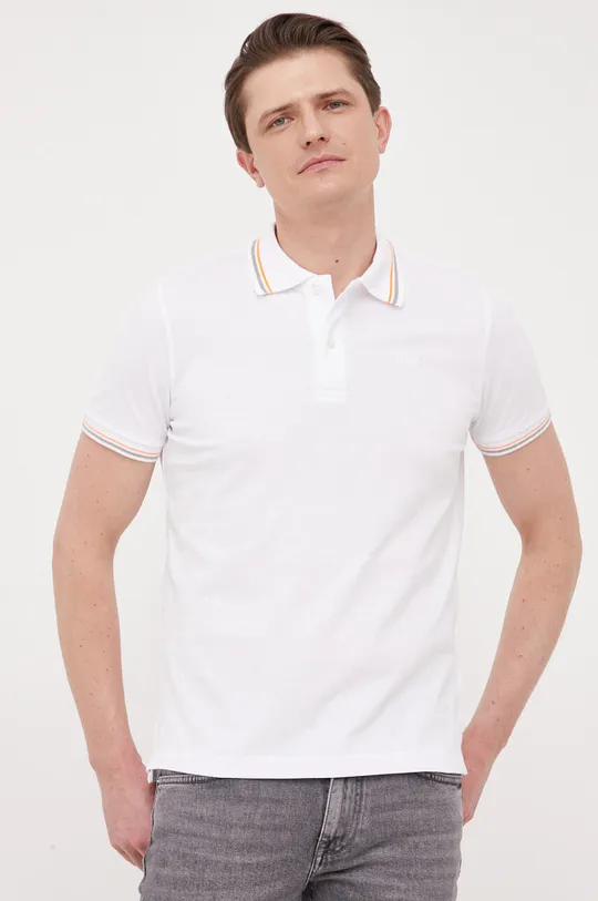 λευκό Βαμβακερό μπλουζάκι πόλο Geox