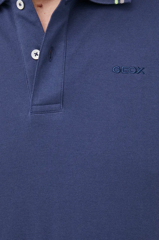 μπλε Βαμβακερό μπλουζάκι πόλο Geox