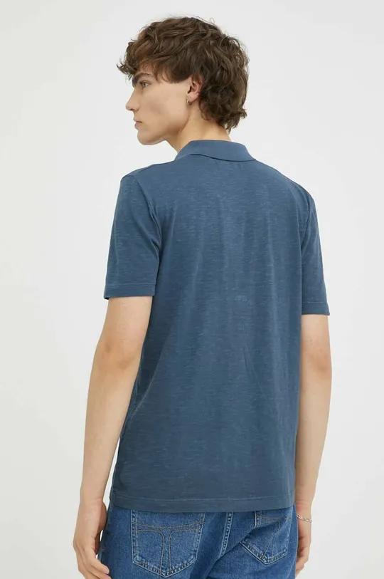 Βαμβακερό μπλουζάκι πόλο Marc O'Polo σκούρο μπλε