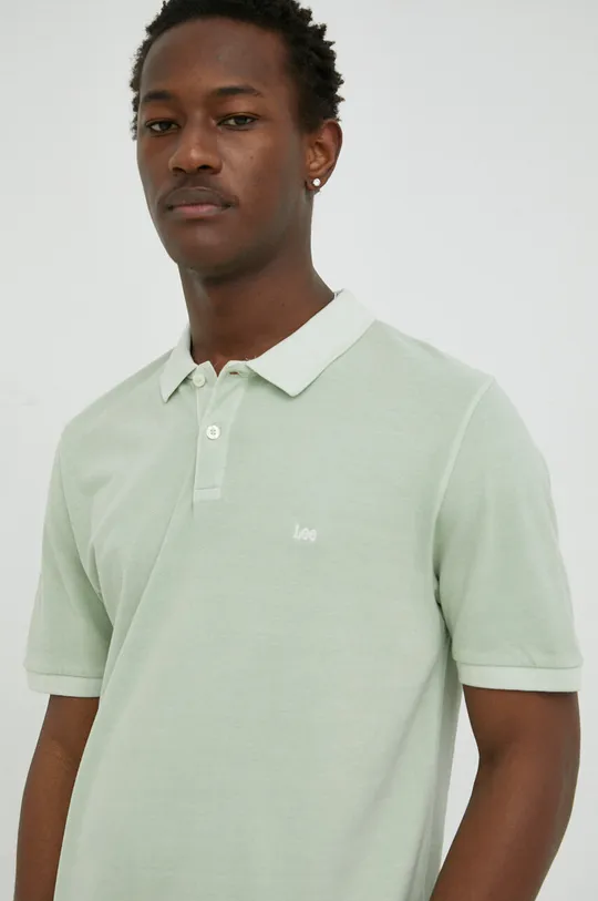πράσινο Βαμβακερό μπλουζάκι πόλο Lee