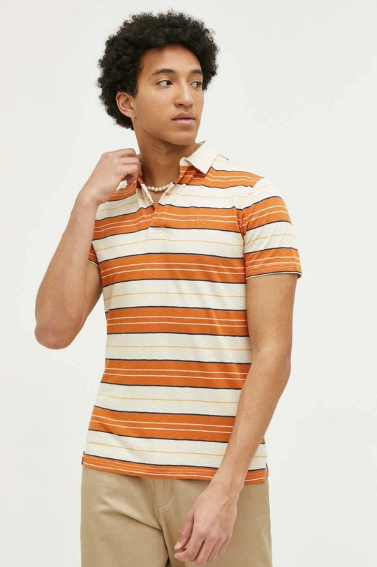 pomarańczowy Superdry polo bawełniane