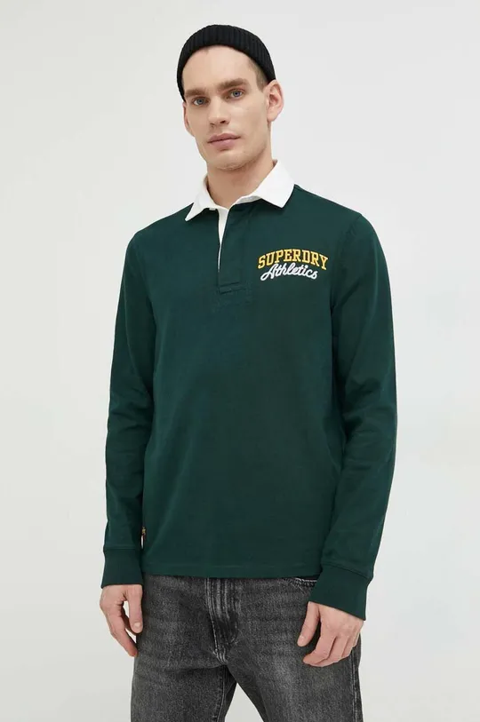 zielony Superdry longsleeve bawełniany Męski