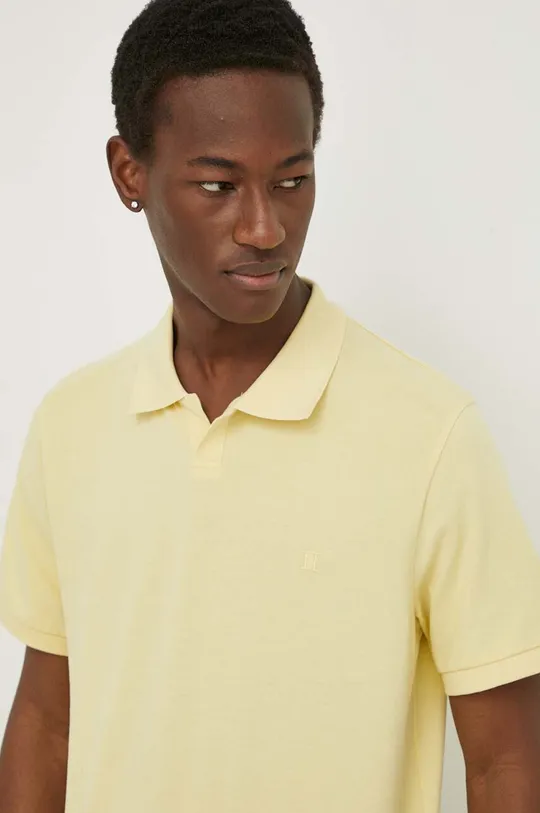 žltá Bavlnené polo tričko Les Deux