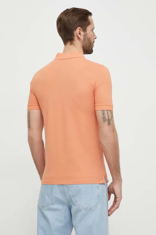 Bavlnené polo tričko HUGO oranžová