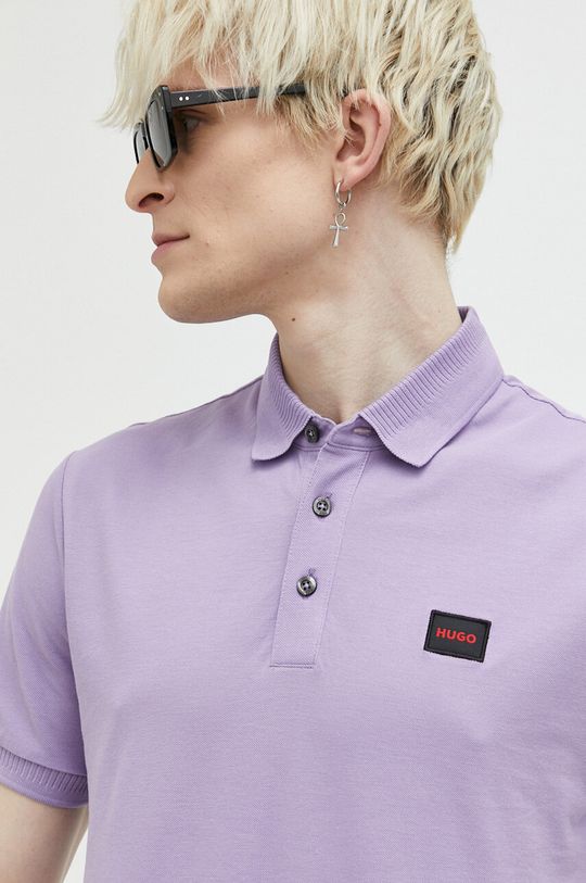 purpurová Polo tričko HUGO Pánský