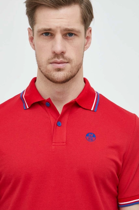 rosso North Sails polo in cotone Uomo