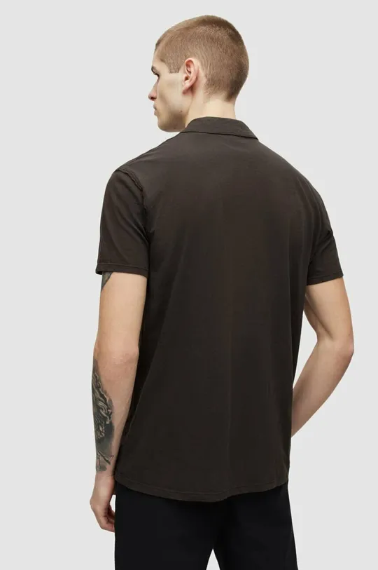 μαύρο Βαμβακερό μπλουζάκι πόλο AllSaints