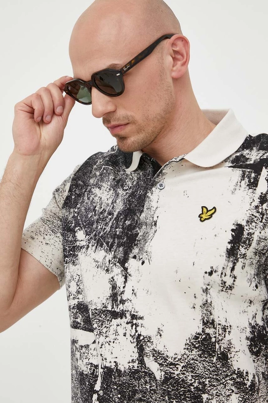 beżowy Lyle & Scott polo bawełniane