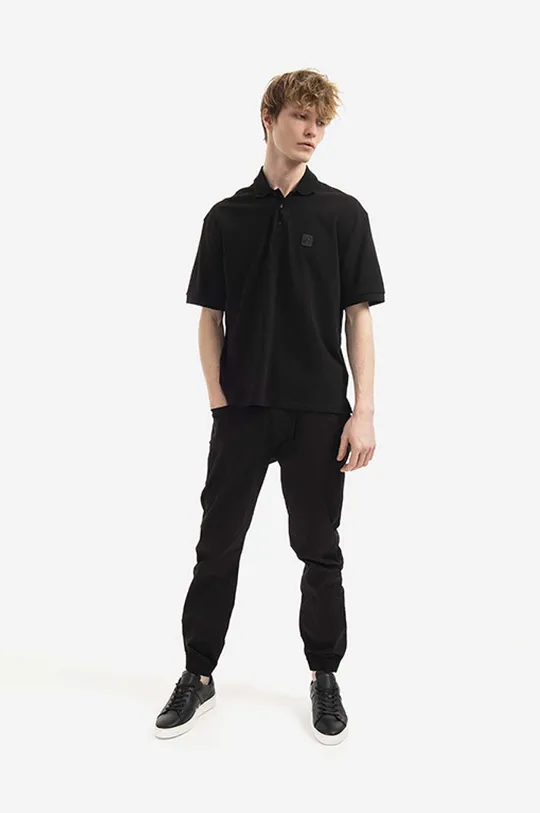 Neil Barett polo in cotone Music Bolt Polo nero