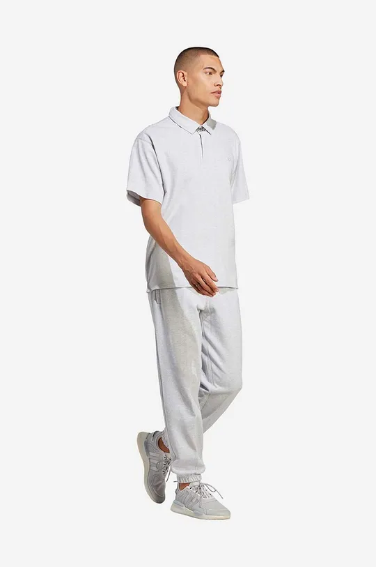 Бавовняне поло adidas Originals Premium Essentials Polo Shirt сірий