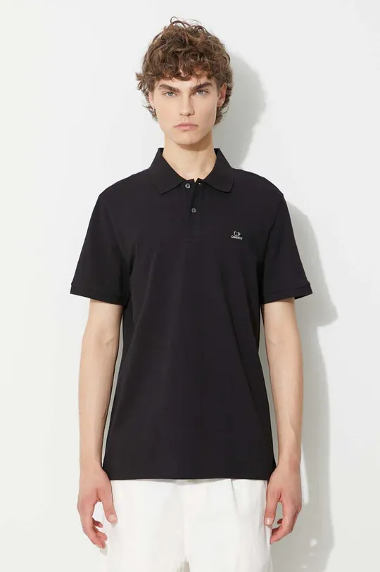 black C.P. Company cotton polo shirt
