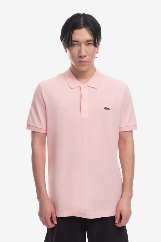 růžová Bavlněné polo tričko Lacoste Polo PH4012 KF9