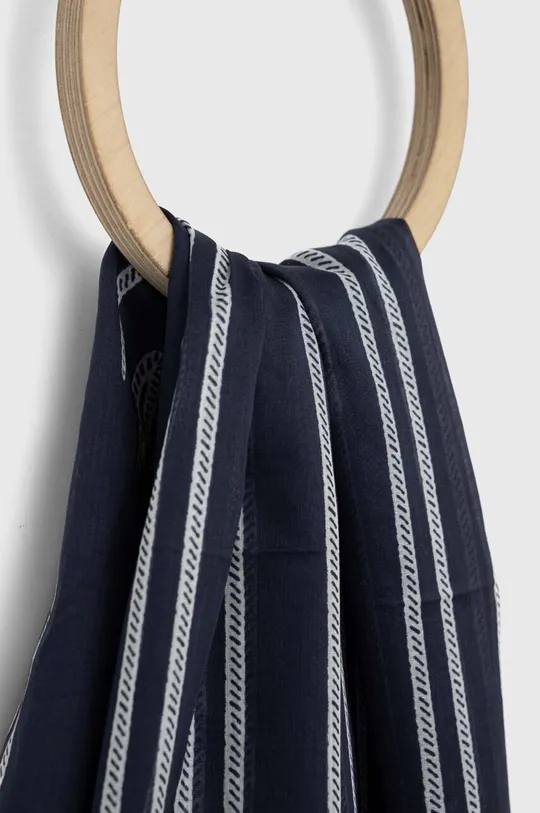 Бавовняний шарф Lauren Ralph Lauren темно-синій