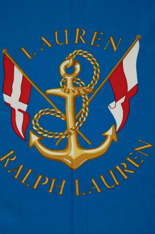 Hodvábna šatka Lauren Ralph Lauren modrá