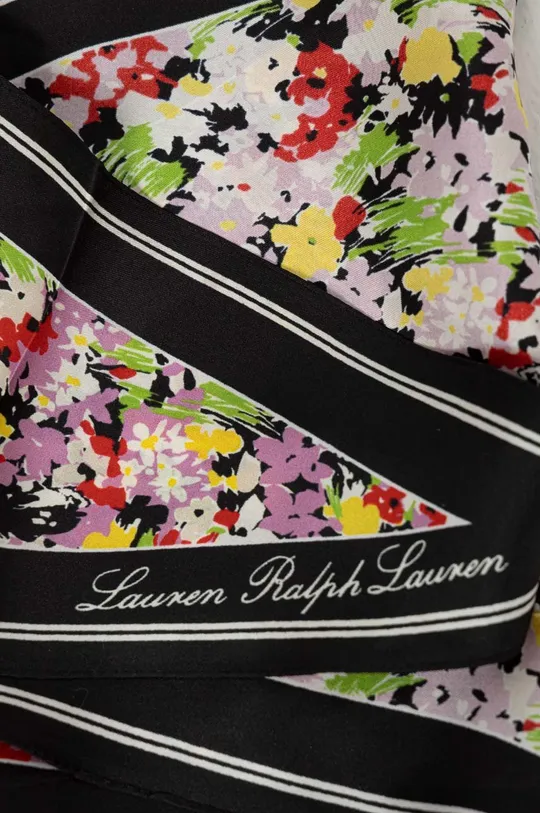 Hodvábna šatka Lauren Ralph Lauren čierna