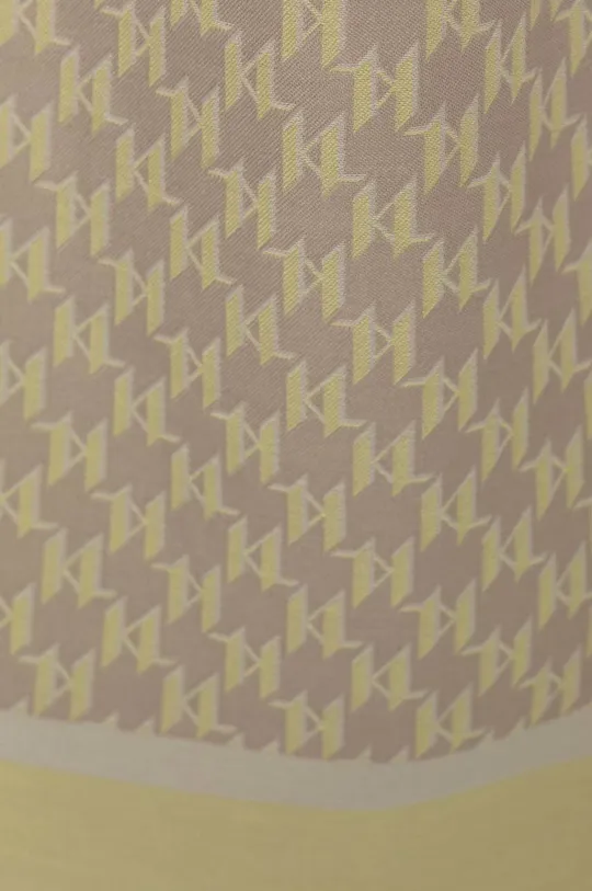 Karl Lagerfeld chusta z domieszką jedwabiu żółty