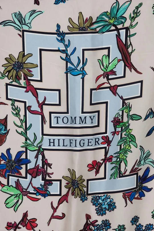 Μεταξωτό φουλάρι Tommy Hilfiger σκούρο μπλε