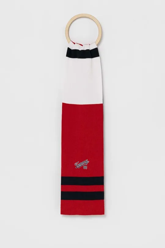 czerwony Tommy Hilfiger szalik bawełniany dziecięcy Dziecięcy