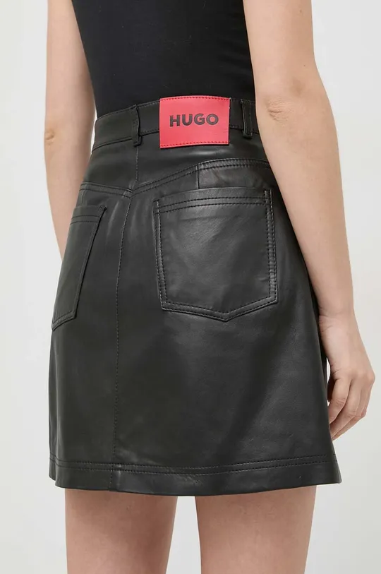 Δερμάτινη φούστα HUGO  Κύριο υλικό: 100% Δέρμα αρνιού Φόδρα: 100% Ανακυκλωμένος πολυεστέρας