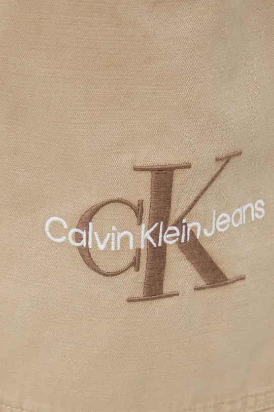 bež Bombažno krilo Calvin Klein Jeans