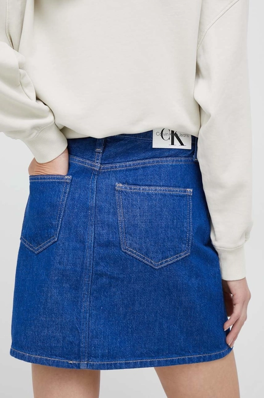 Rifľová sukňa Calvin Klein Jeans  100% Bavlna