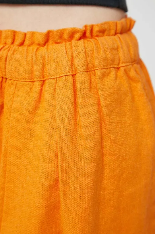 πορτοκαλί Λινή φούστα Abercrombie & Fitch