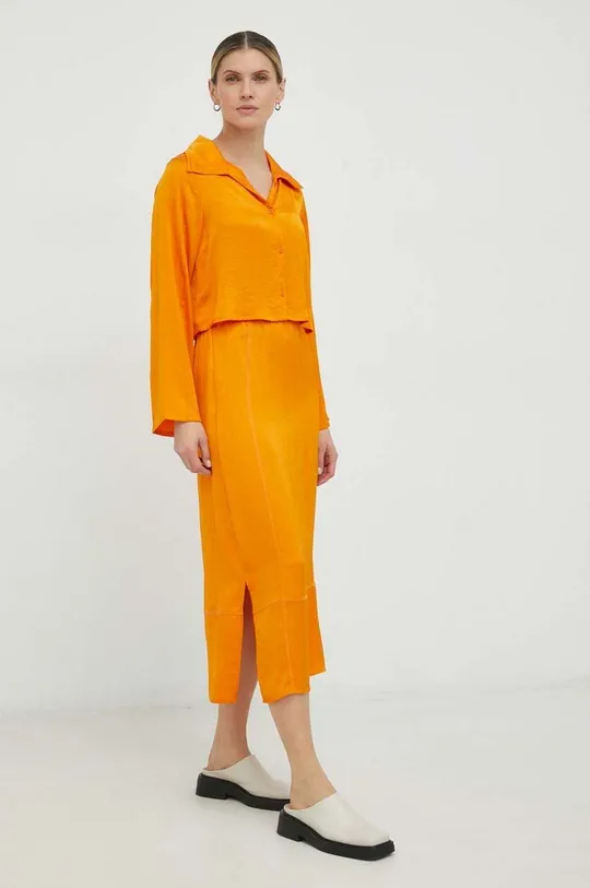 American Vintage spódnica pomarańczowy