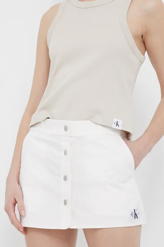 bijela Suknja Calvin Klein Jeans Ženski