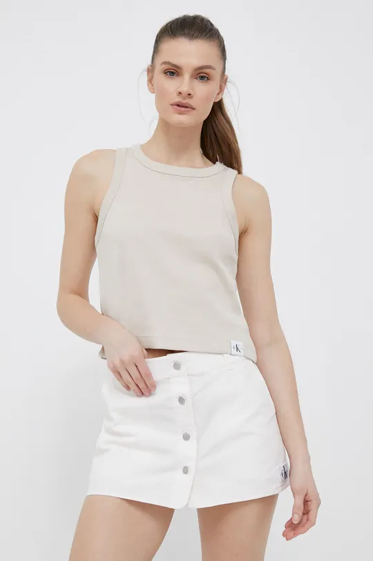 Sukňa Calvin Klein Jeans biela