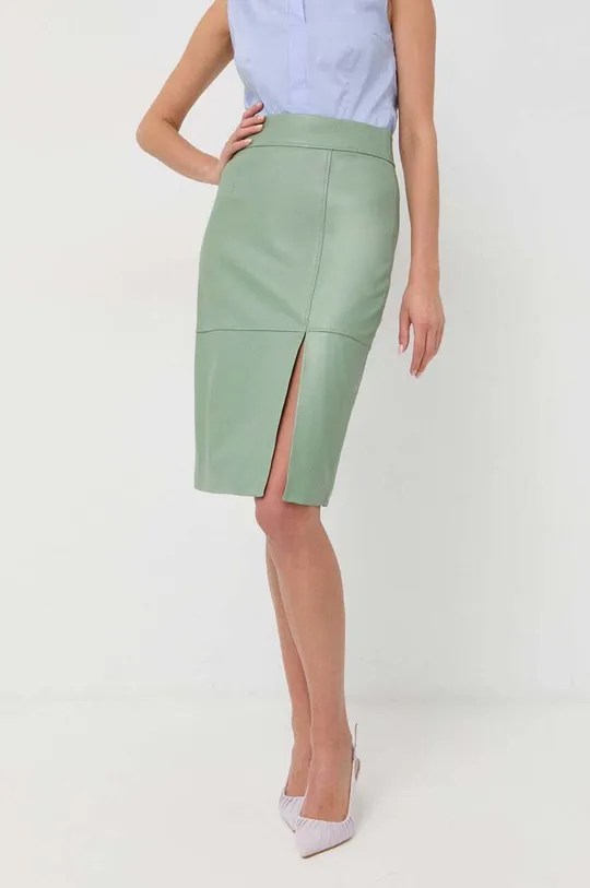 πράσινο Δερμάτινη φούστα BOSS Γυναικεία
