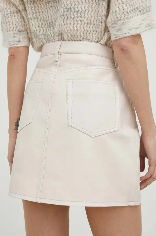 Кожаная юбка Samsoe Samsoe  Основной материал: 100% Овечья шкура Подкладка: 100% Вискоза