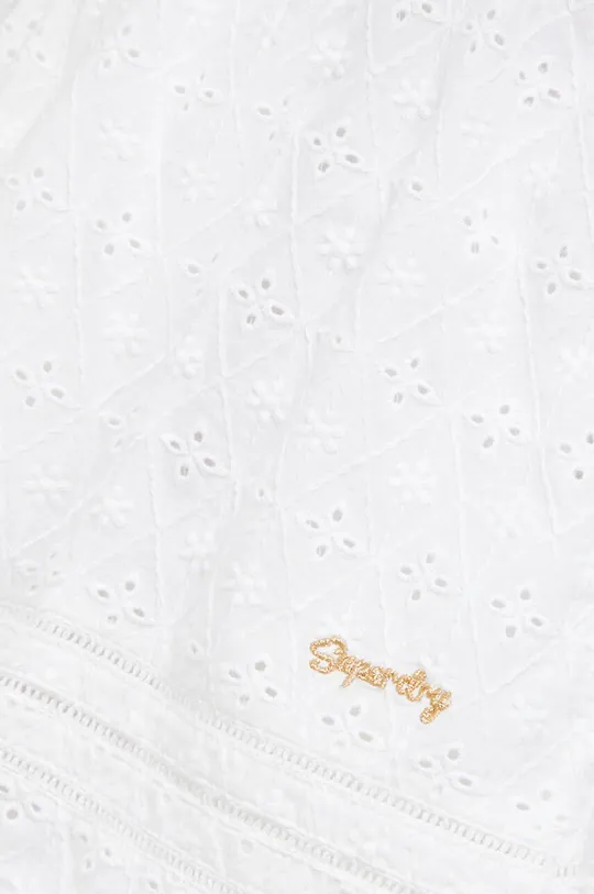 biały Superdry spódnica bawełniana