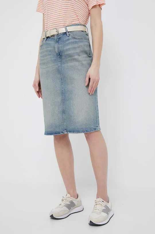 niebieski Lauren Ralph Lauren spódnica jeansowa Damski