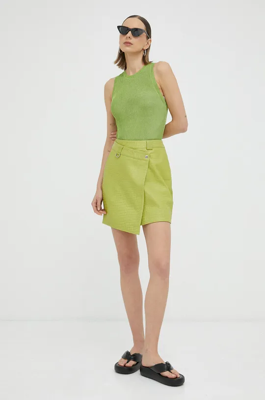 Δερμάτινη φούστα Gestuz SerinaGZ HW πράσινο