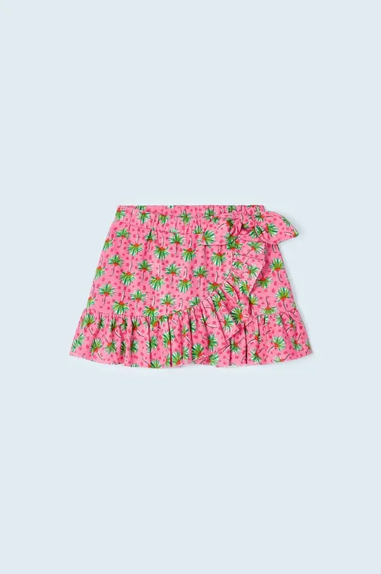 Детская хлопковая юбка Mayoral розовый