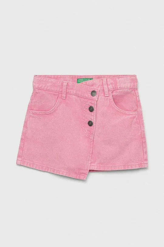 рожевий Дитяча джинсова спідниця United Colors of Benetton Для дівчаток