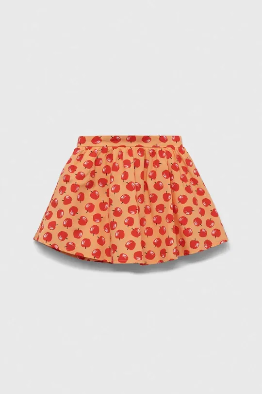 pomarańczowy United Colors of Benetton spódnica bawełniana dziecięca Dziewczęcy