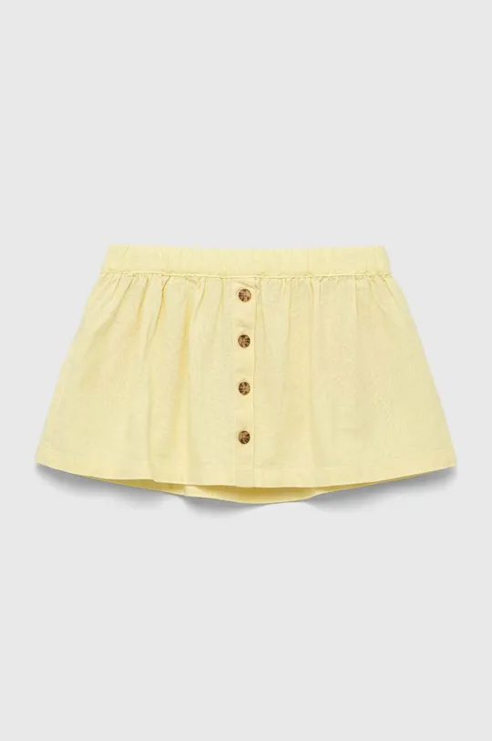 żółty GAP spódnica lniana dziecięca Dziewczęcy
