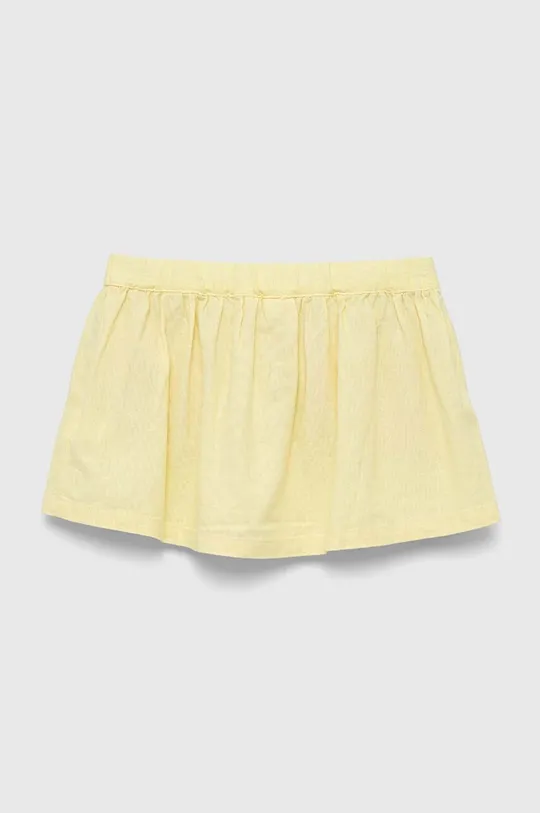 GAP spódnica lniana dziecięca żółty