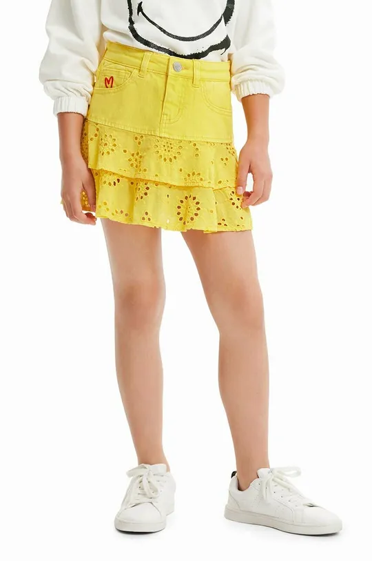 żółty Desigual spódnica dziecięca Dziewczęcy
